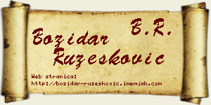 Božidar Ružesković vizit kartica